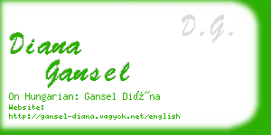 diana gansel business card